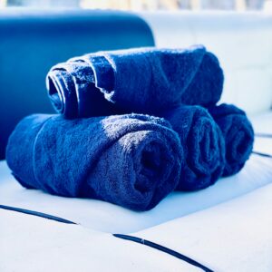 Towels on a boat