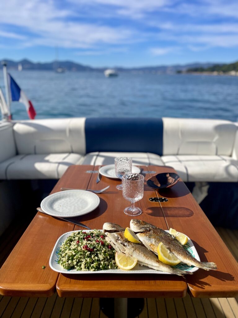 Dorade royal sur le bateau